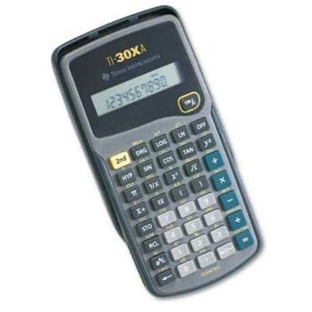 Texas Instruments TI-30XA Scientific Calculator Black and Gray